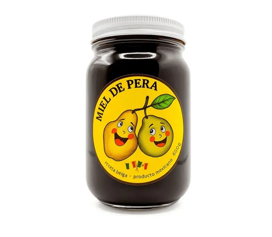 Sirope de Lieja o miel de pera belga elaborada artesanalmente con frutas mexicanas