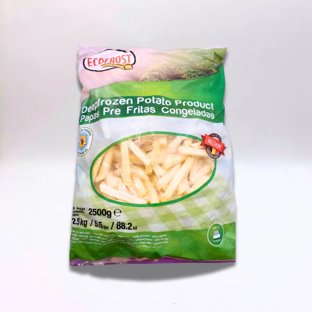 Papas fritas 2.5kg congeladas importadas de Belgica