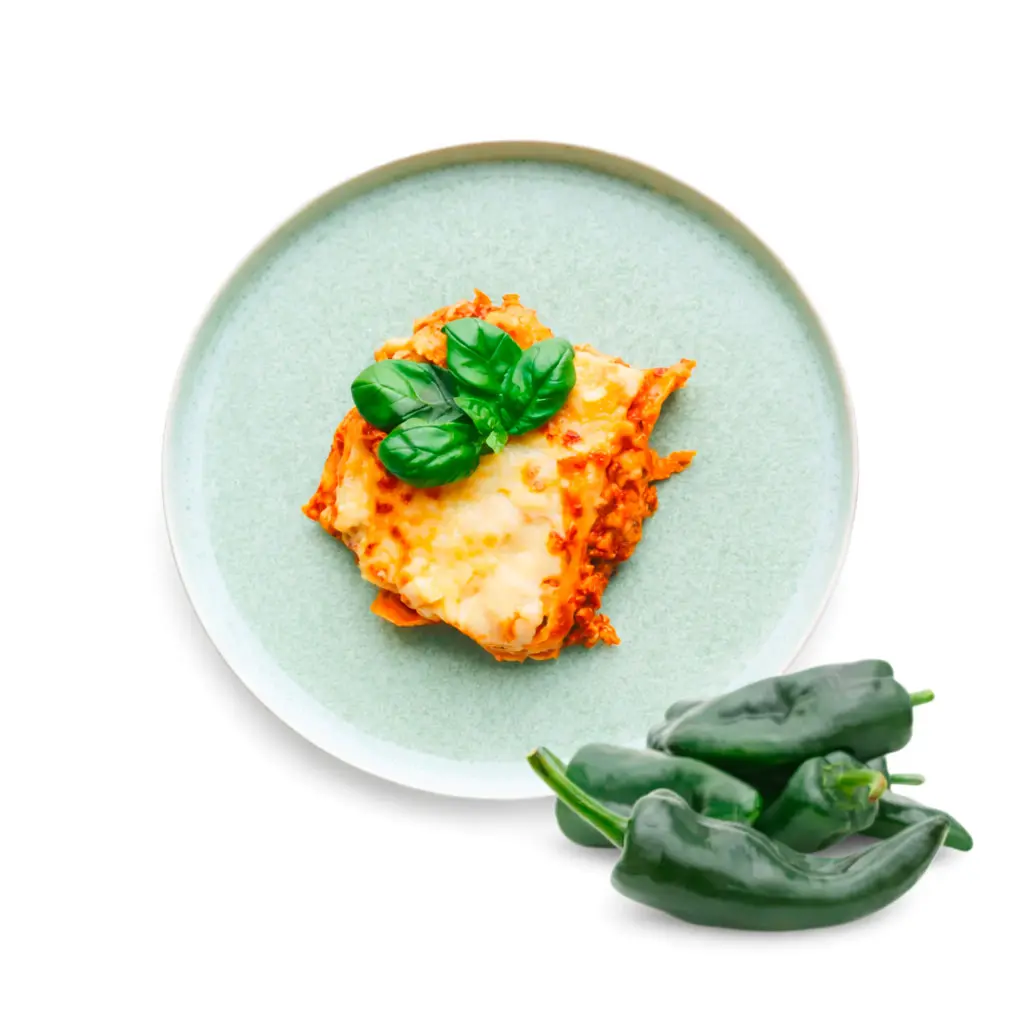 Chicken lasagna with chili poblano