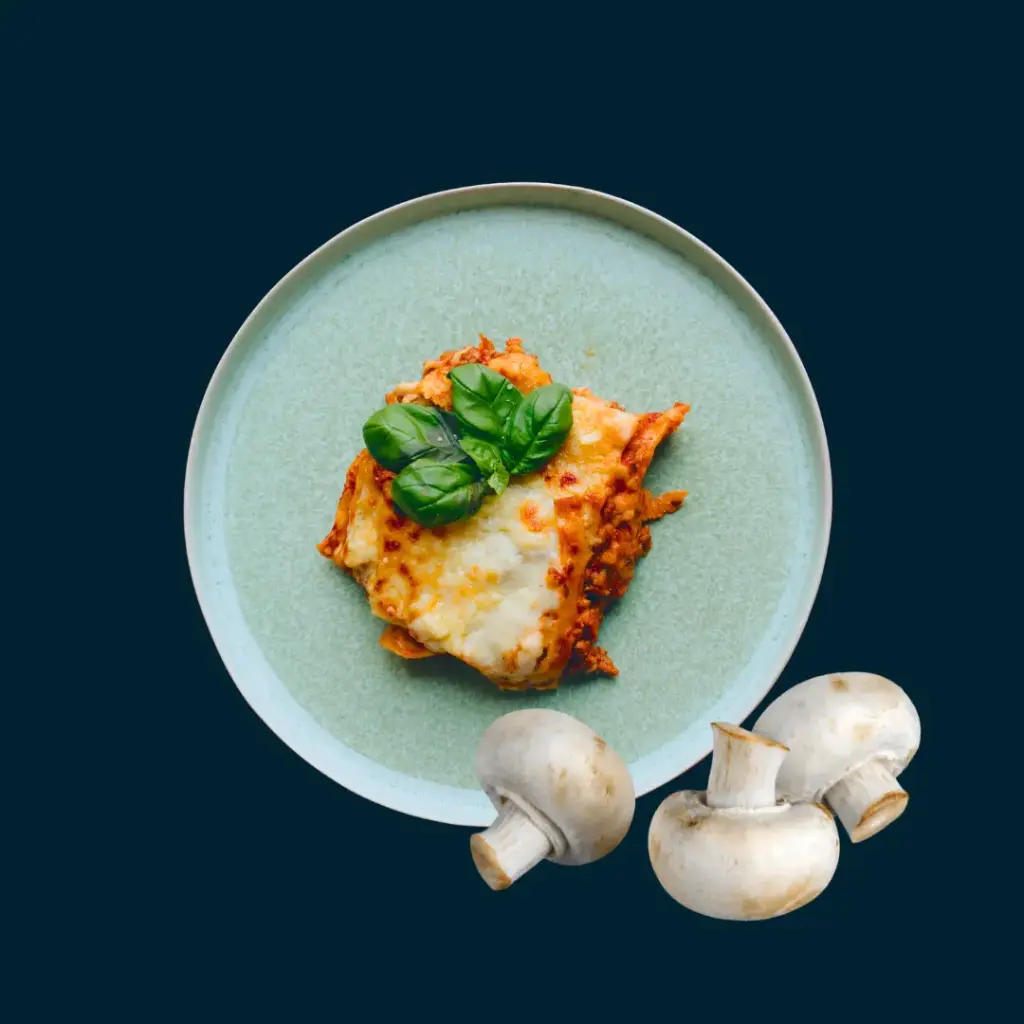 Lasaña vegetariana de champiñones en salsa pasilla - 2kg