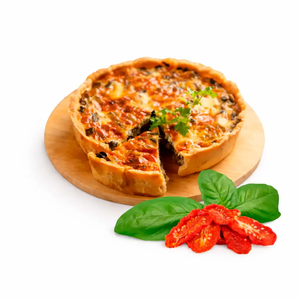 Quiche Vegetariana de Jitomate Seco y Alcachofa (10 cm)