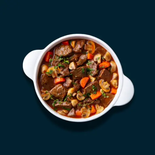 [00931] Boeuf bourguignon (Estofado de res al vino tinto con champiñónes) 920g