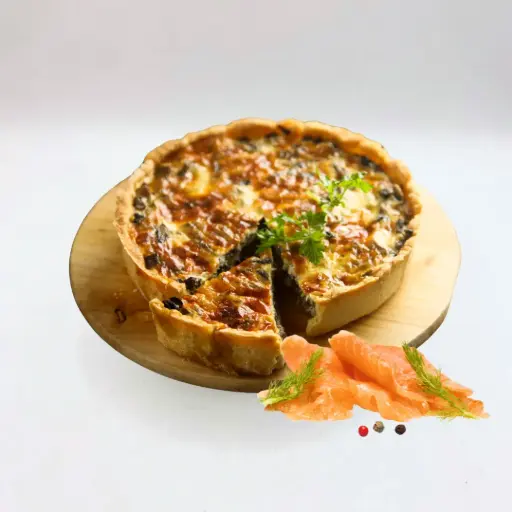 [01180] Quiche de salmon ahumado y poros